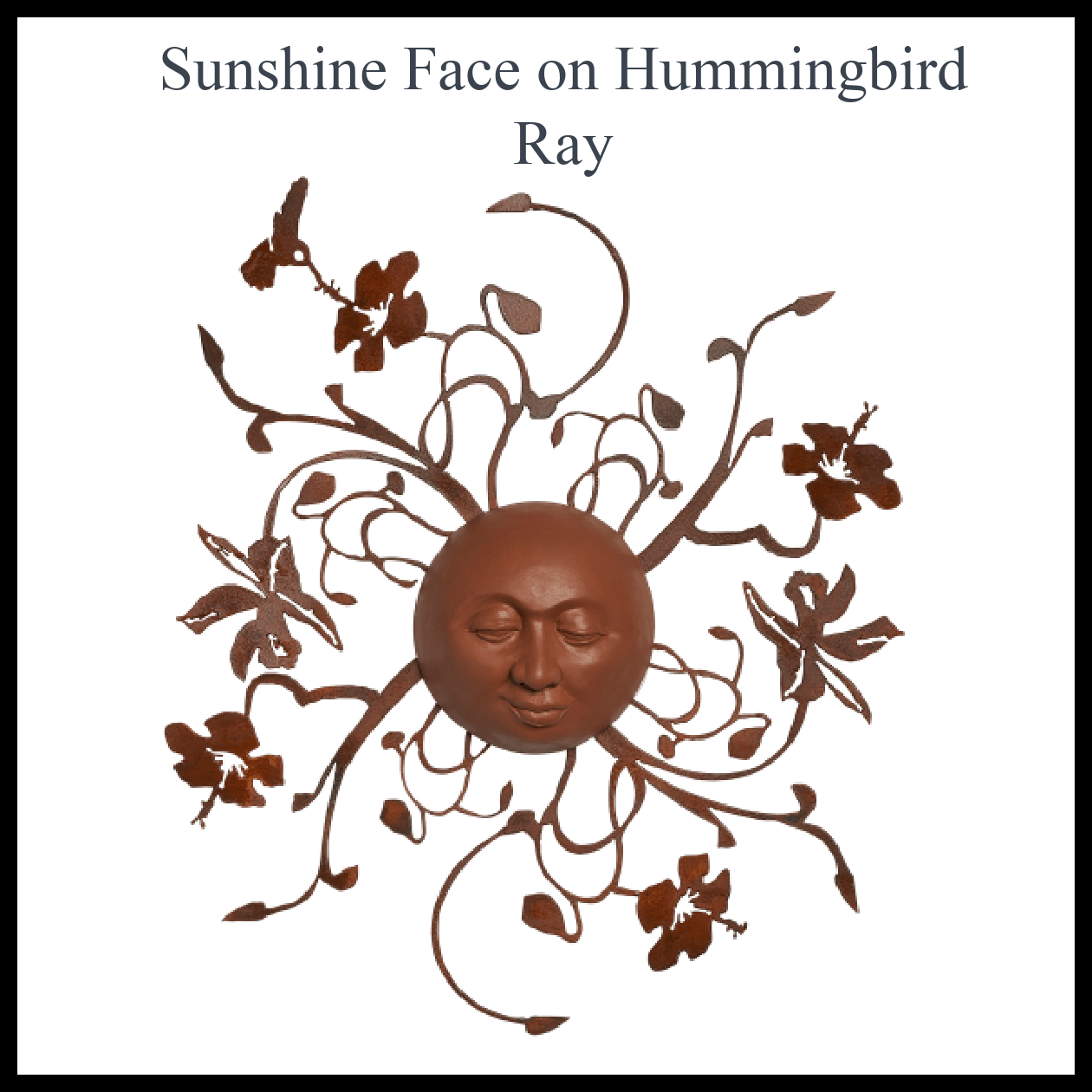 Sunshine Face on Metal Hummingbird Ray by Elizabeth Keith Designs