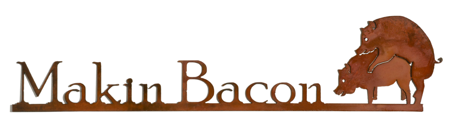 "Making Bacon" metal sign by elizabeth keith designs