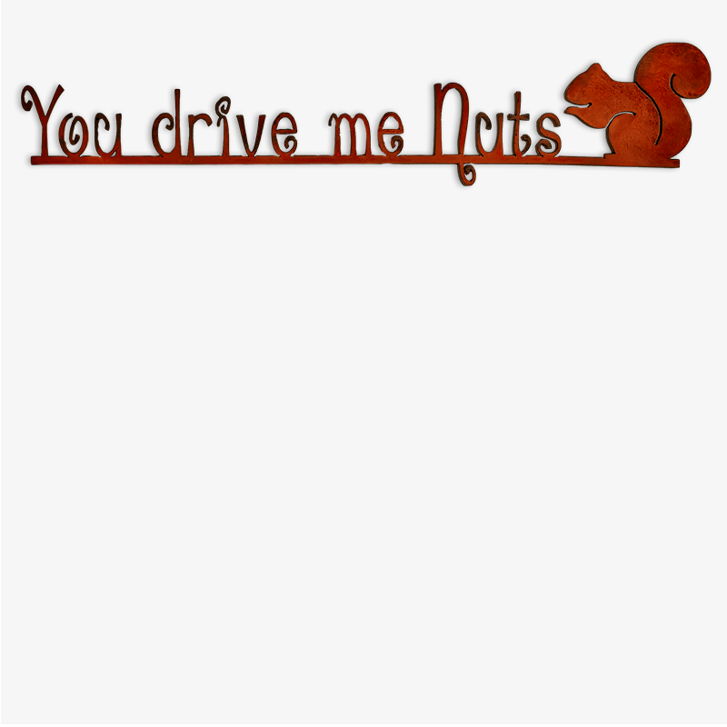 You Drive Me Nuts Metal Sign