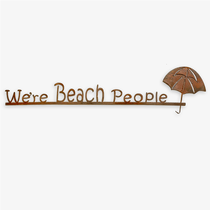 We're Beach People Metal Wall Sign