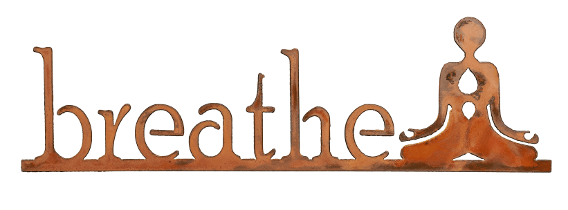 Breathe Metal Sign by Elizabeth Keith Desigsn