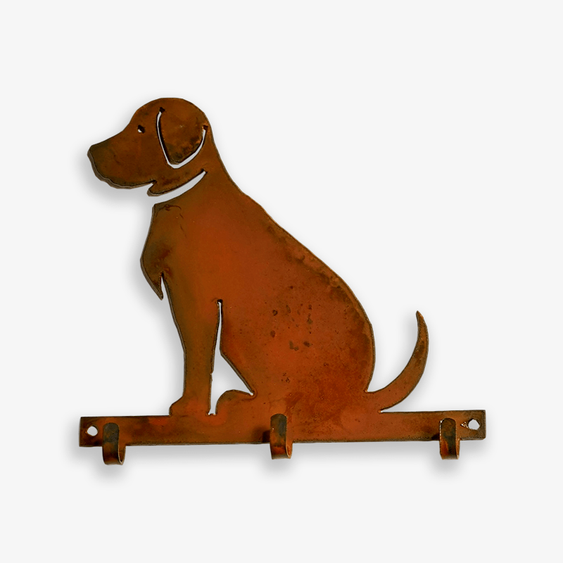 Metal Dog On A Hook Wall Decor