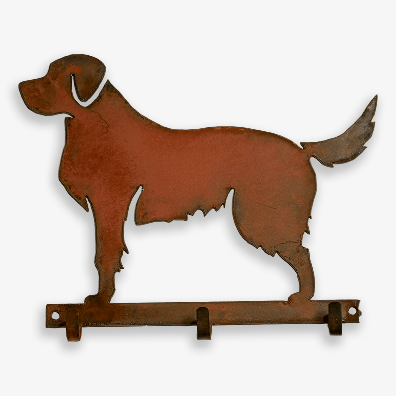 Metal Dog On A Hook Wall Decor
