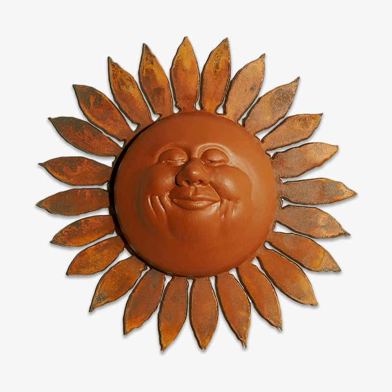 Little Blissful Sun Face on Sunflower Ray