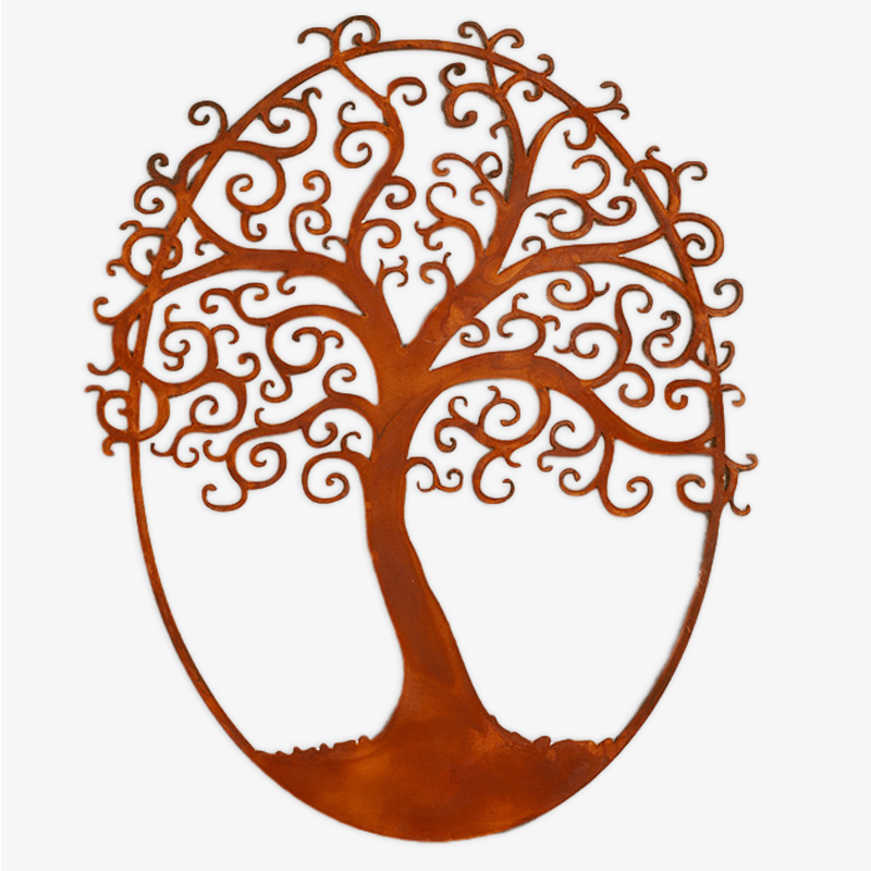 Tree of Life - Hand Carved and Painted Vegetable Tanned Leather Clutch -  Six Wings by Skrocki Design