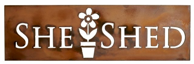 " She Shed" Metal Sign by Elizabeth Keith Designs