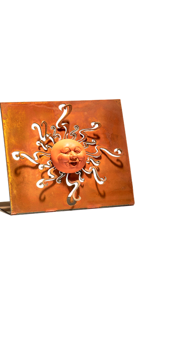 Large Little  Sun Face on a  Logo Plaque