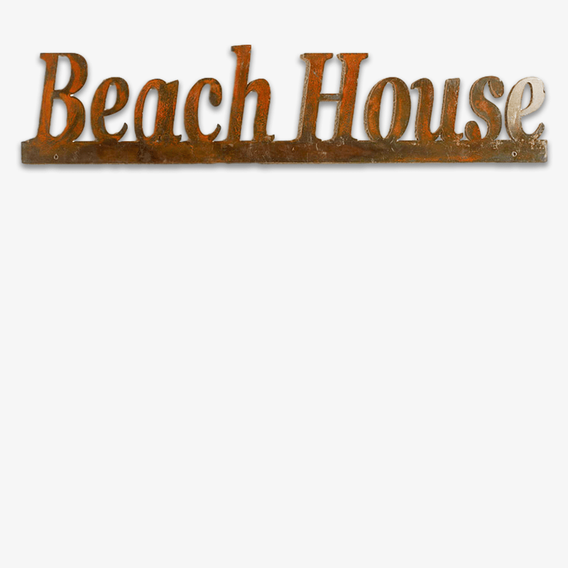 Beach House Metal Sign