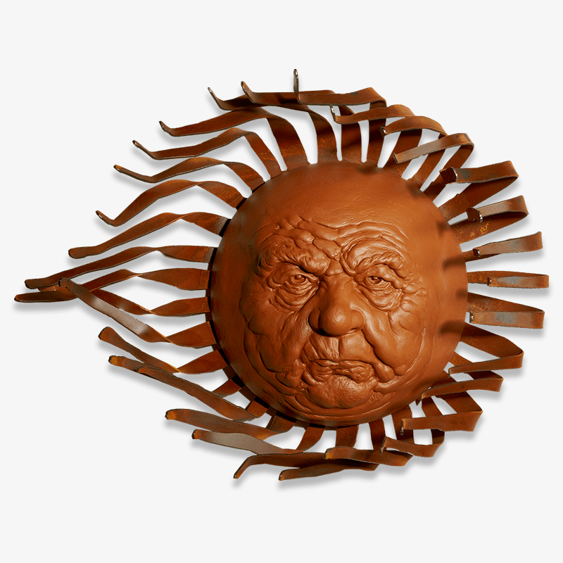 Large Sol Face with Wind Blown Ray